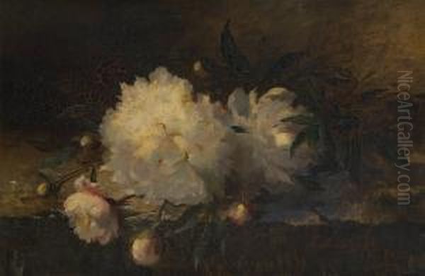 Composition Aux Pivoines Oil Painting by Frans Mortelmans