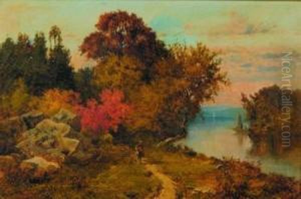 Autumn Landscape Oil Painting by Joseph Morviller