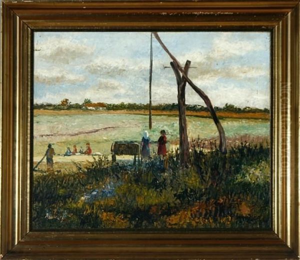 Harvest Scenery Oil Painting by Christian Moser