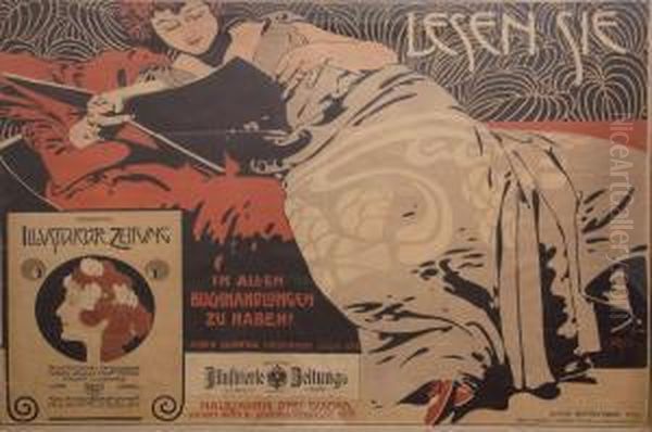 Poster For 'osterreichs Illustrierte Zeitung' Oil Painting by Koloman, Kolo Moser