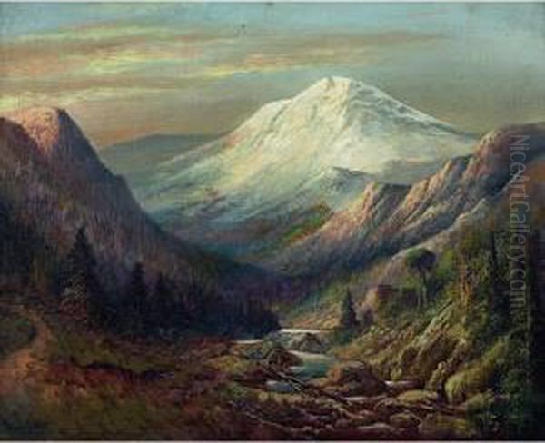 Mountain Landscape Oil Painting by Thomas G. Moses