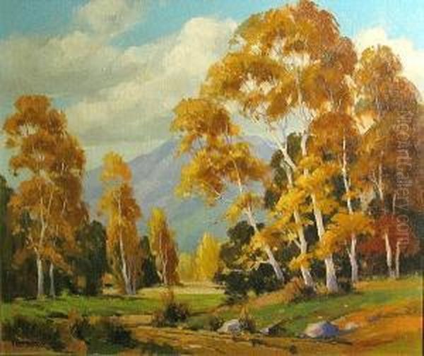 A Path Through Golden Trees Oil Painting by Walter Farrington Moses