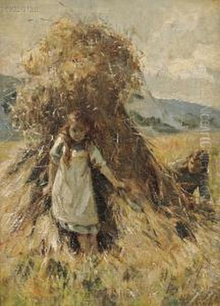 Hide And Seek Oil Painting by Henry Mosler