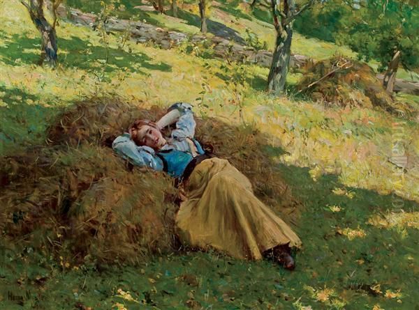 Daydreaming Oil Painting by Henry Mosler