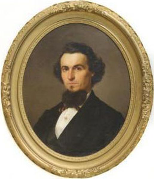 Portrait Of A Gentleman Oil Painting by Henry Mosler