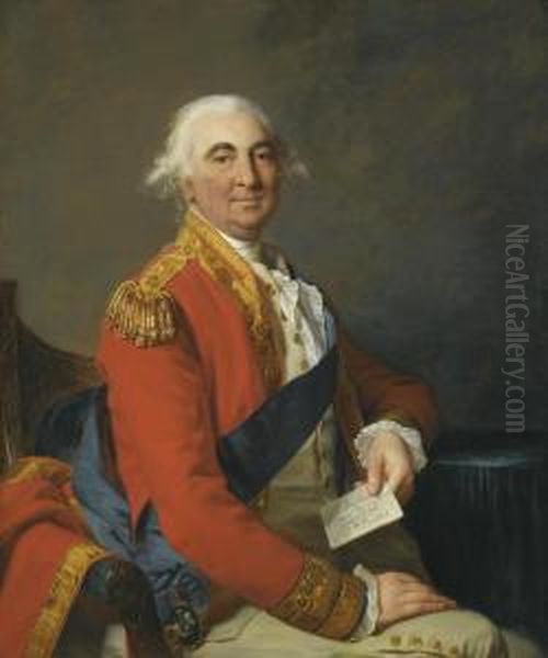 Portrait Of William Petty Oil Painting by Jean-Laurent Mosnier