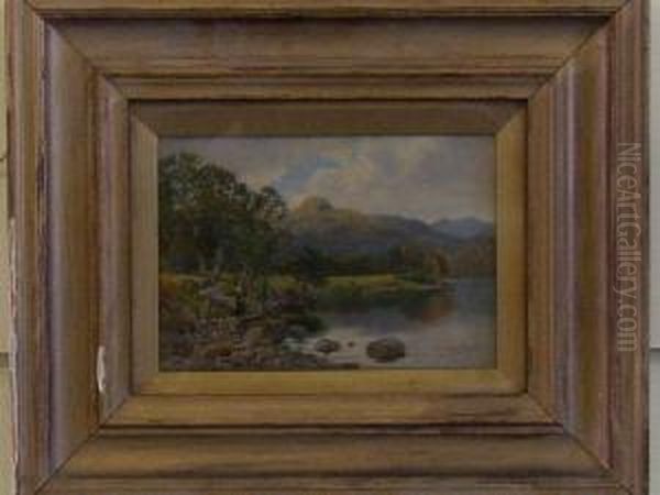 The Head Of Rydale Lake Oil Painting by Harold Moss