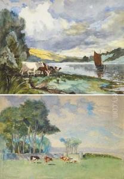 River Slaney Oil Painting by Henry William Moss