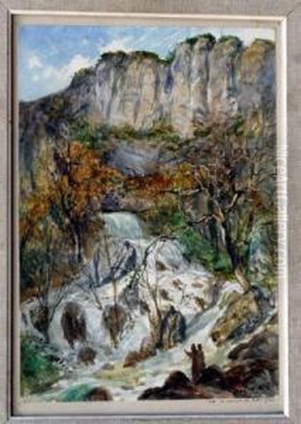 Grasse, Cascade. Oil Painting by Alexis Mossa