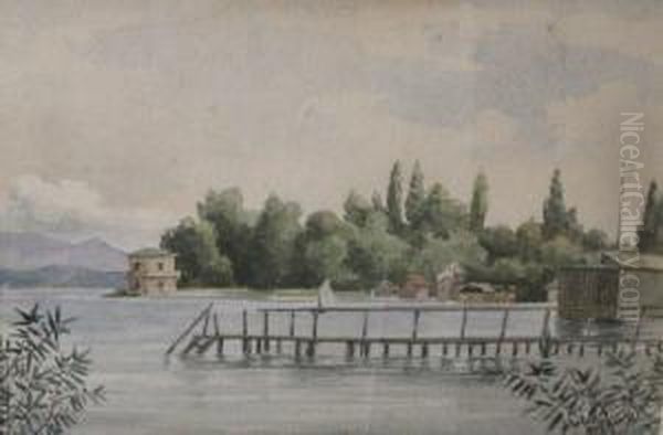 Tutzing Am Starnbergersee Oil Painting by Karl Mossdorf