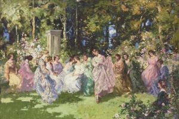 Fete Champetre Oil Painting by Thomas E. Mostyn