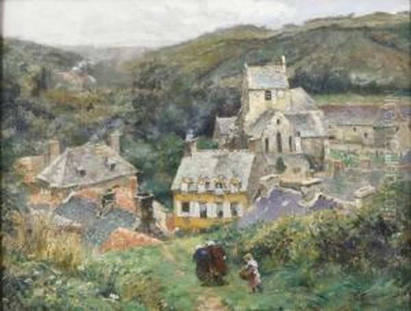 L'eglise D'omonville Oil Painting by Georges Moteley