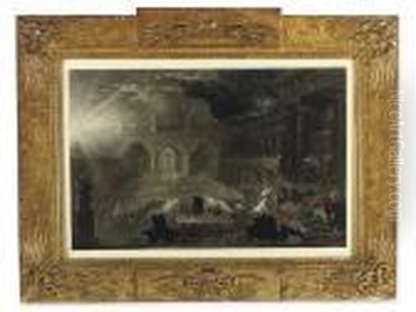 Belshazzar's Feast Oil Painting by Charles Mottram