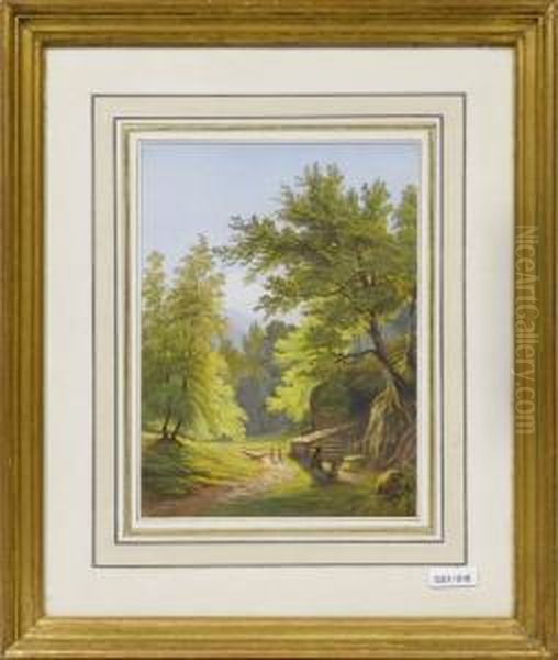 Paysageromantique Oil Painting by Luc Henri Mottu