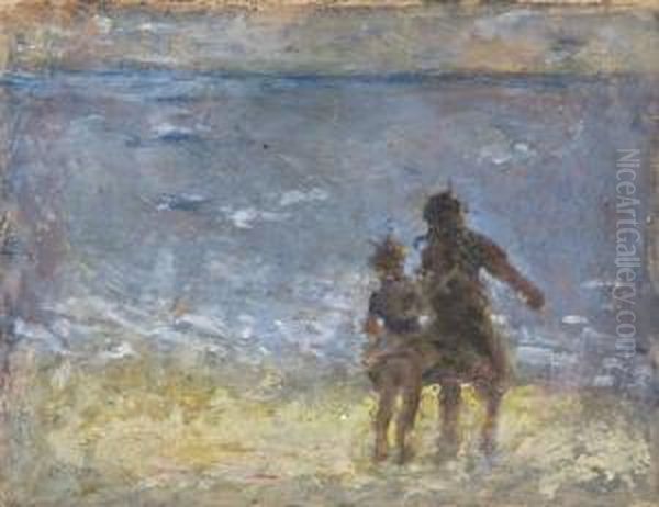 Deux Jeunes Filles En Bord De Mer by Marc M. Mouclier