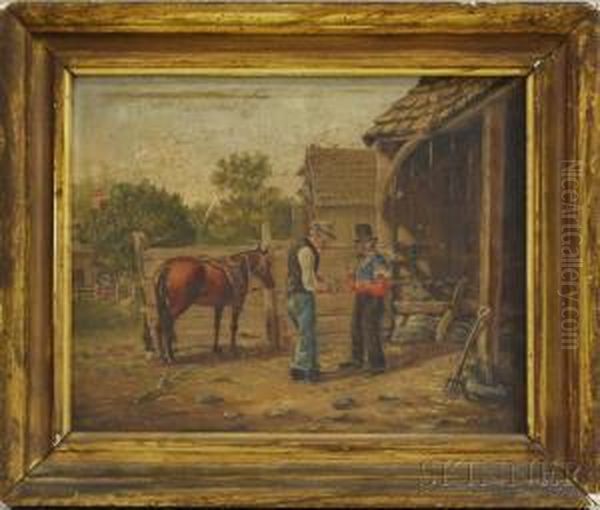 Bargaining For A Horse (farmers Bargaining) Oil Painting by William Sidney Mount