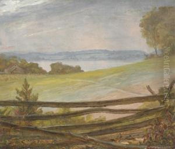 Rail Fence, Long Island Oil Painting by William Sidney Mount