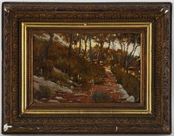 Paysage En Foret Oil Painting by Henri Laurent Mouren