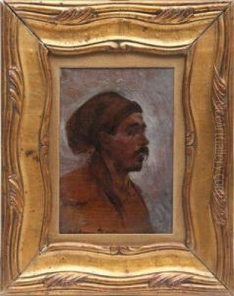 Portrait D'un Pecheur Marseillais Oil Painting by Alphonse Moutte