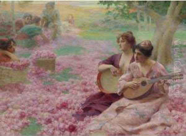 The Rose Festival Oil Painting by Henry Siddons Mowbray