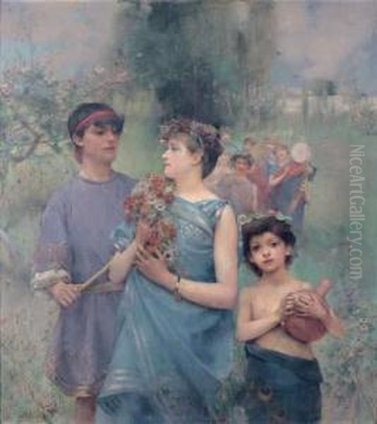 Le Printemps Oil Painting by Henry Siddons Mowbray