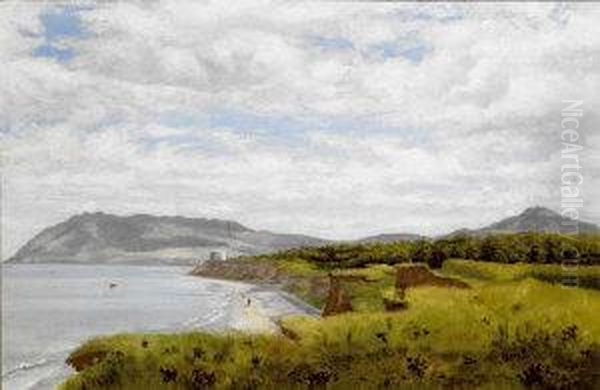 Killiney Beach Oil Painting by Richard Thomas Moynan