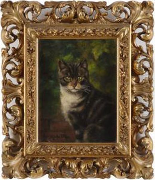 Sitzender Kater. Oil Painting by Karl Emil Mucke