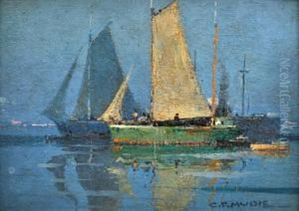 Sailing Boats Oil Painting by Charles F. Mudie