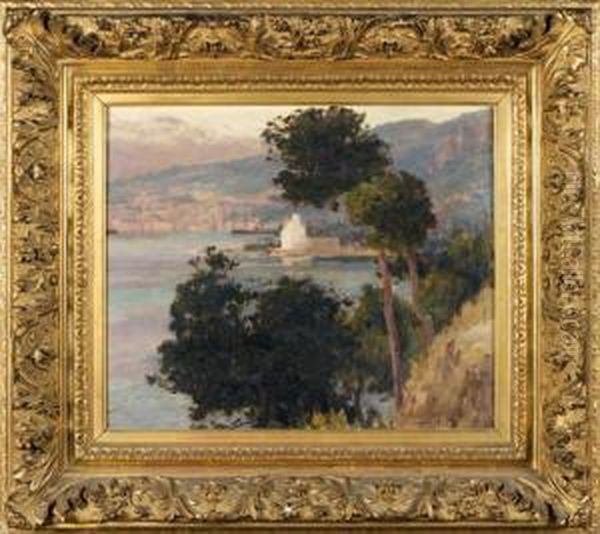 La Rade De Villefranche Sur Mer Oil Painting by Jules Alexis Muenier