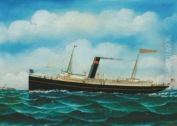 ''s.s. Ontario'' Oil Painting by Otto Muhlenfeld