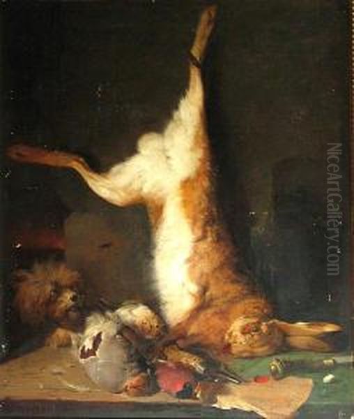 A Still Life With Dead Game Oil Painting by Meno Muhlig