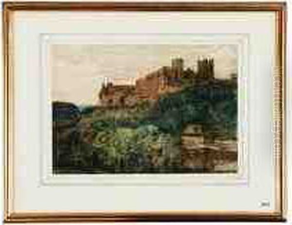 Richmond Castle Oil Painting by David Thomson Muirhead