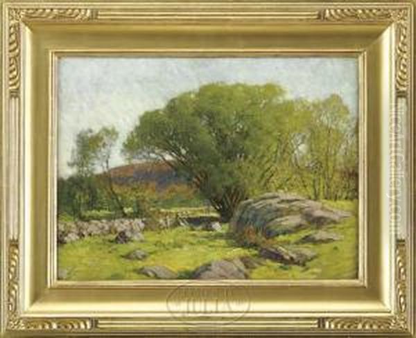 Cape Ann Pastureland Oil Painting by Frederick John Mulhaupt