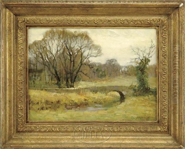 The Stone Bridge Oil Painting by Frederick John Mulhaupt