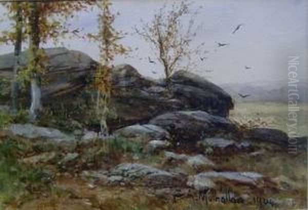 Landscape With Cluster Of Rocks Oil Painting by St. Clair Augustin Mulholland