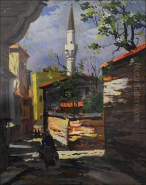 Stadtansicht Oil Painting by Albin Muller