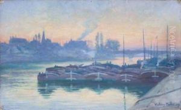 Scene De Port Oil Painting by Valery Muller