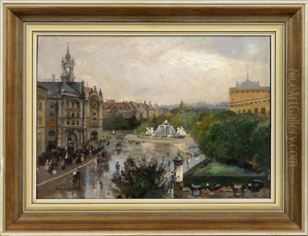 Ansicht Von Munchen Oil Painting by Adolf Leonhard Muller-Cassel