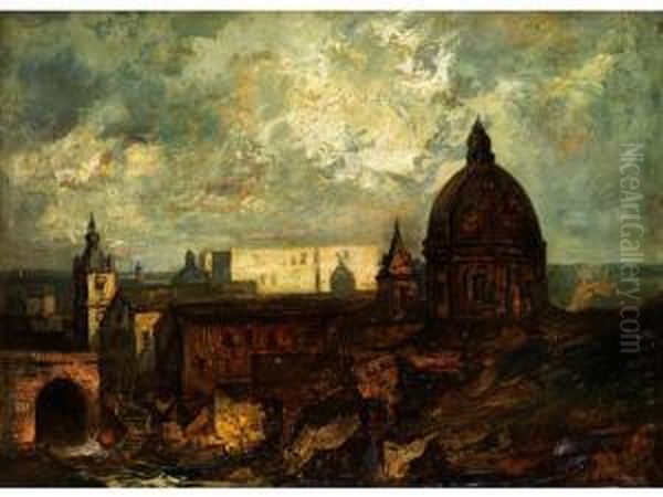 Spanische Stadt by Anton Muller-Wischin