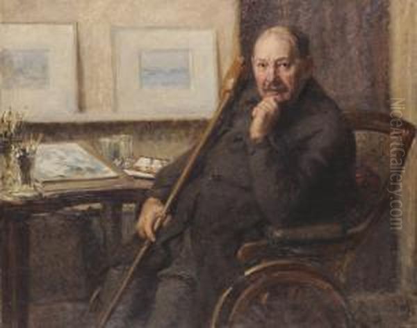 Portrait Of The Late Francis Edward James Esq. Nea Oil Painting by Frederick C. Mulock