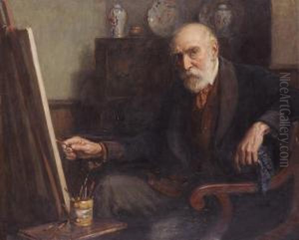 Portrait Of The Late Phillip Homan Miller Arha Oil Painting by Frederick C. Mulock