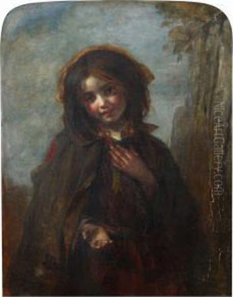 Beggar Girl Oil Painting by William Mulready