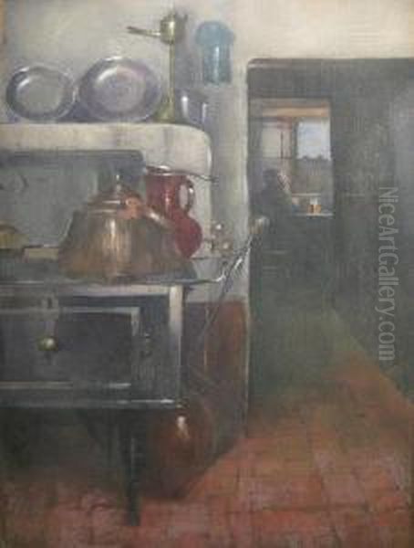 Dans La Cuisine Oil Painting by Leon Mundeleer