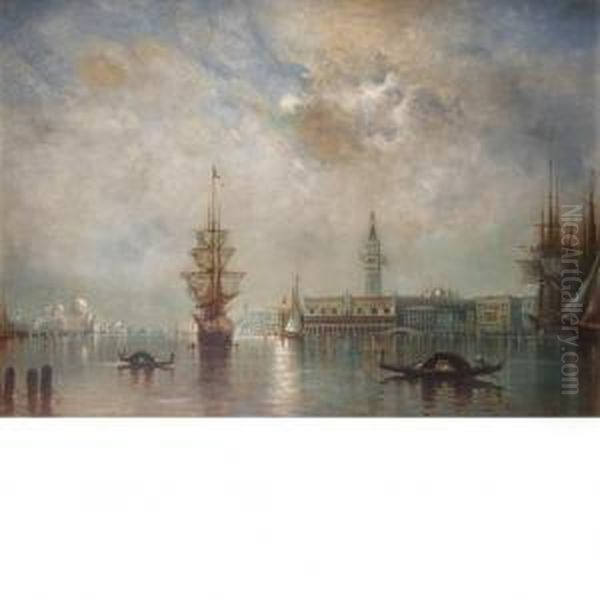 Venetian Scene Oil Painting by Gilbert Davis Munger