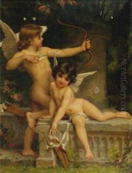 Deux Amours Oil Painting by Emile Munier