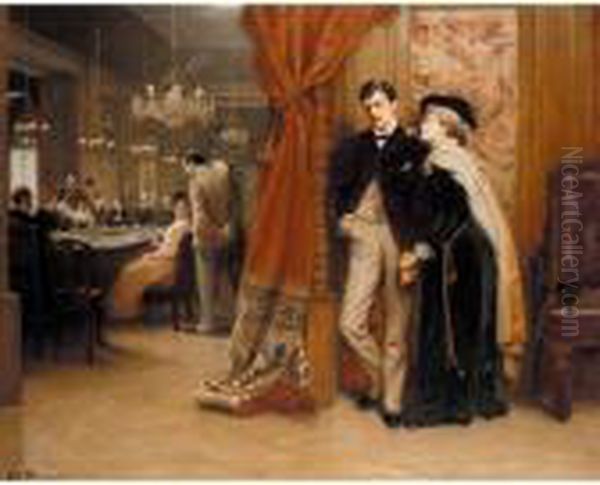 The Gambler Oil Painting by Henry Turner Munns