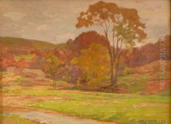 Untitled (autumn Landscape) Oil Painting by John Bernard Munns