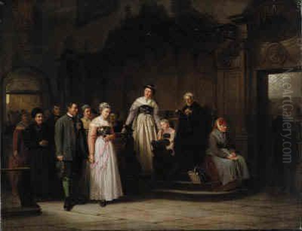 The Procession Oil Painting by Joseph Munsch