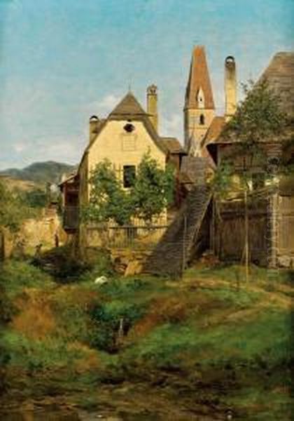 Motiv Aus Deutsch-altenburg Oil Painting by Leopold Munsch