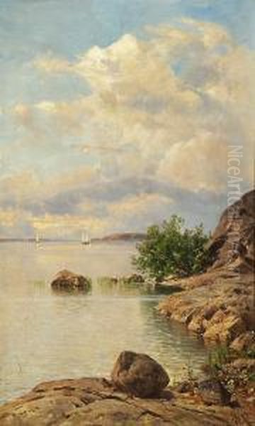 Saaristo Oil Painting by Hjalmar (Magnus) Munsterhjelm